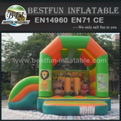 Inflatable safari bouncy castle with animals themed