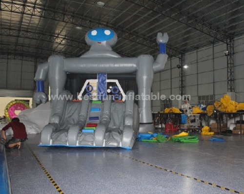 Robot bounce house with slide rob bouncy slide combo