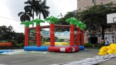 Jungle inflatable soft mountain with wall