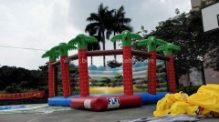 Jungle inflatable soft mountain with wall