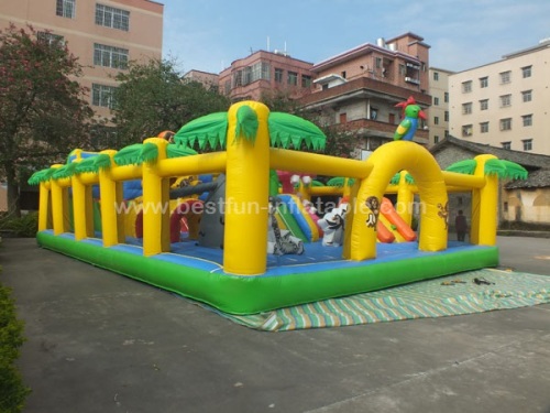 Madagascar fun city giant inflatable fun land amusement park