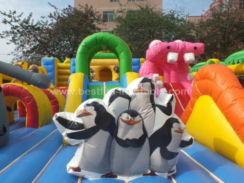 Madagascar fun city giant inflatable fun land amusement park