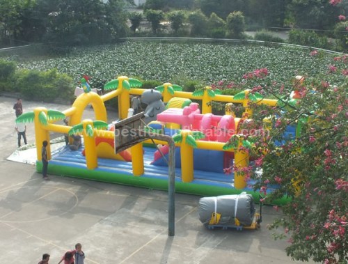Madagascar fun city giant inflatable fun land amusement park