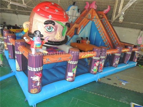 Pirate inflatable movable playground spongebob giant inflatable bouncers