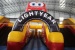 Commercial giant cartoon racing car inflatable slides