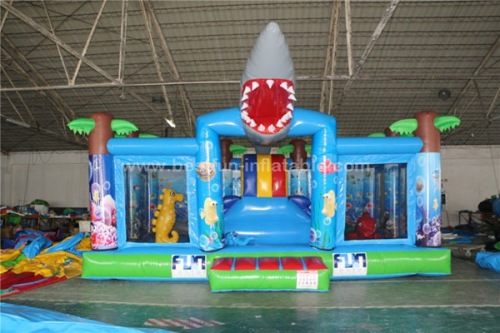 Shark inflatable playground under the sea small fun city