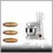 6 Liters Brushed Mixing Bowl Multifunction Stand Mixer with Spray Sliver