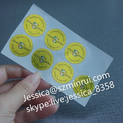 Custom Hologram Destructible Vinyl Labels 3D Laser Hologram Breakable Tamper Evident Security Stickers