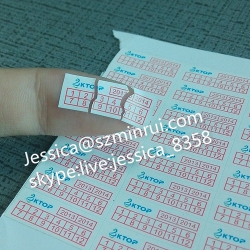 Cheap Price Self Adhesive Brittle Warranty Sticker Anti-counterfeiting Security Label Tamper Evident Seal Sticker