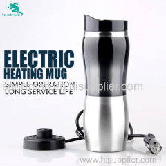 12V Custom Heated Drinking Mug Travel Mug with Car Adapter Plugs