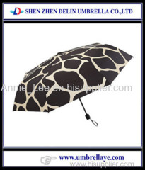 The giraffe grain character of umbrella interesting pringting 3 fold umbrella fold umbrella