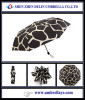 The giraffe grain character of umbrella interesting pringting 3 fold umbrella fold umbrella