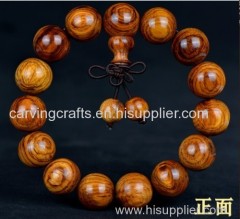 Vietnam pear wood Buddha beads-Yellow pear Wooden bracelet