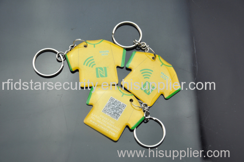 Access control ABS/epoxy/PVC RFID contactless identification keyfob tag