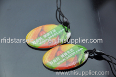 ISO 14443A 13.56mhz RFID Ntag213 elastic string NFC Epoxy Hang Tags