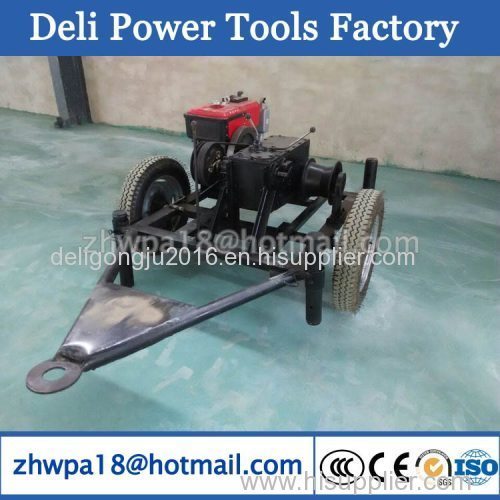 Gasoline engine power Cable Pulling Winches Cable Pull Assist Winch