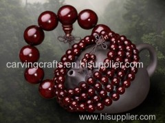 Indian Lobular Red Sandalwood oval Prayer beads Olive shape hand strings unisex lovers