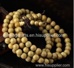 Hainan yellow pear wood Budda beads eaglewood-2