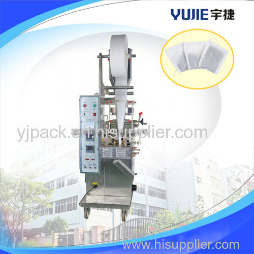 Tea bag packing machine with thread