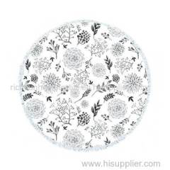 Flower rattan round towel