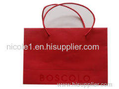 Wholesale custom Kraft full printing red paper shopping bag