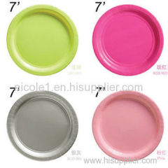 Disposable Paper Plate with Color Printing