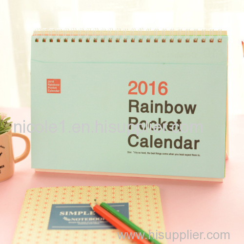 2016 new design high quality top quality desktop calendar