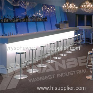 White And Blue Bar Counter