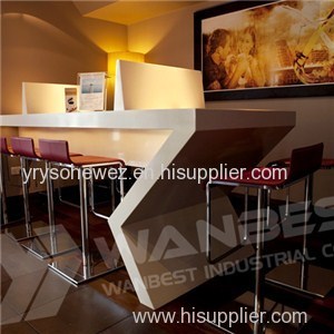 Small Artificial Marble White Counter
