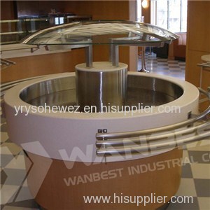 Tristone White Restaurant Buffet Serving Counter