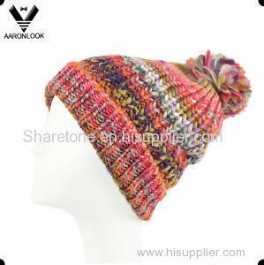 Fashion Space Dyed Multicolor Knitted Cap
