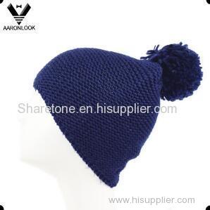 30%Wool 70%Acrylic Winter Knitted Hat