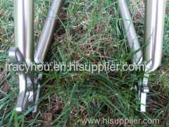 OEM titanium MTB bike frame with handing brush finished light MTB bike frame made in China