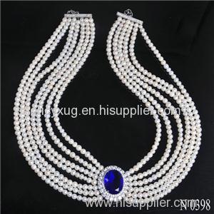 N398 Luxurious Style Expensive Freshwater Pearl Necklace Jewelry