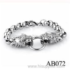 AB072 Best Quality Stainless Steel Dragon Head Bracelet Design