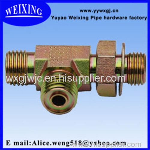 male thread reducing tee reducers hose connector hydraulic fitting