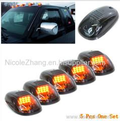 Smoked Amber LED Cab Roof Top Marker Running Lights For SUV Truck Pickup RV