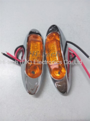 AMBER/RED Waterproof Side Marker Lights Clearance Lamp Trailer 3 LED 12V