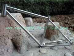 2016 new design titanium mtb bicycle frame with taper head tube titanium mtb bike frame with inner line routing
