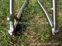 new design OEM titanium road bicycle frame with handing brush finished