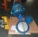 Pneumatic Piston Rubber Lined Butterfly Valve with Handwheel Wafer Connection
