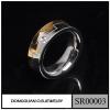 SR0003 Stainless Steel Gold And Silver Finger Men's Ring