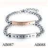 AB088 Luxury Stainless Steel Chain Bracelet For Couples