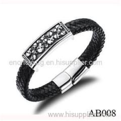 AB008 Newest Handmade Fashion Leather Bracelet