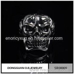 SR0009 New Arrival Stainless Steel Skull Biker Ring