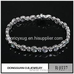 B367 Tennis Bracelet Gold Plated Custom Bracelet