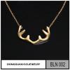 BLN002 925 Sterling Silver Necklace Gold Matte Jewelry