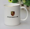 Export to France colors ceramic mug custom LOGO 7102 white cup