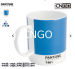 Export to France colors ceramic mug custom LOGO 7102 white cup