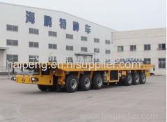 120T Self-propelled Heavy-duty Hydraulic Flatbed Truck Trailer